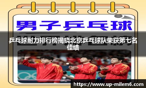 乒乓球耐力排行榜揭晓北京乒乓球队荣获第七名佳绩